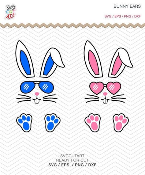 Bunny Svg Bunny Ears Svg Easter Bunny Svg Rabbit Ears Svg Cute Bunny Face Cut File For