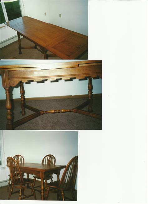 Maple Pub Dining Table And Windsor Chairs For Sale