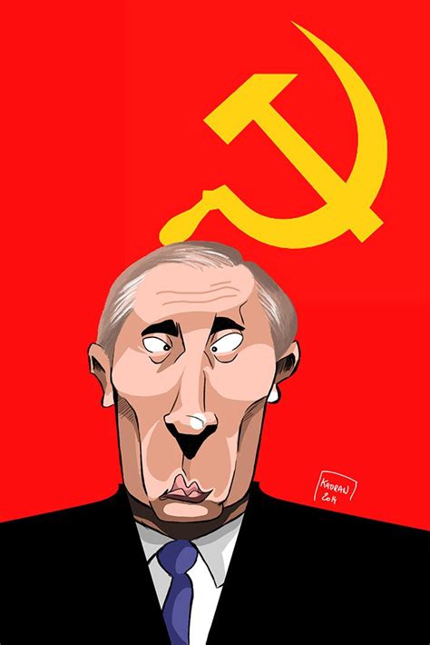 Vladimir Poutine Kadran Caricature Illustration Cartoon Press