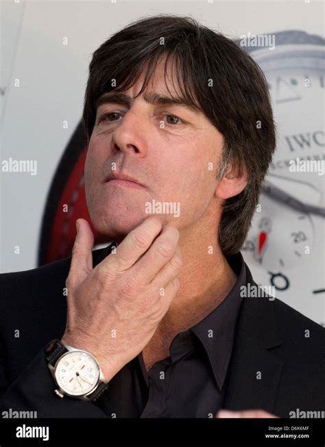 german soccer national coach joachim loew poses during the presentation of the new official dfb