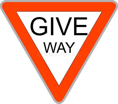 Give Way Sign Stock Vector Illustration Of Highway Icon 8016745