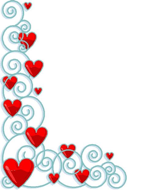 Hearts In The Corner Of A Page Clip Art Library