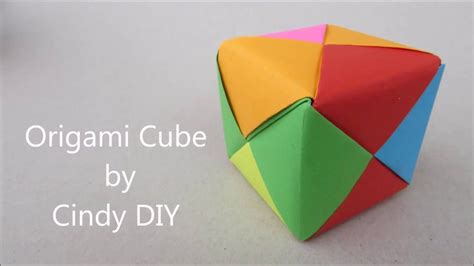 How To Make Easy Cube Origami Paper Craft Tutorial Cindy Diy The