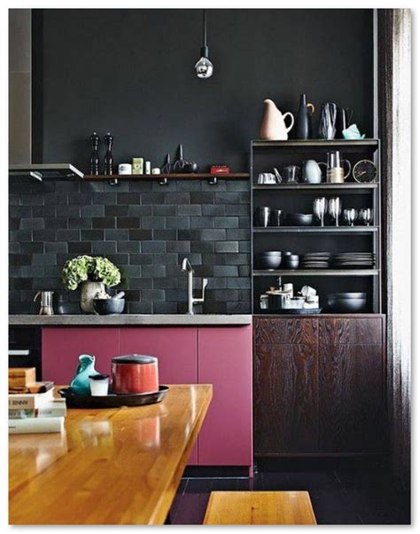 inspirasi dapur cantik warna hitam desain rumah unik