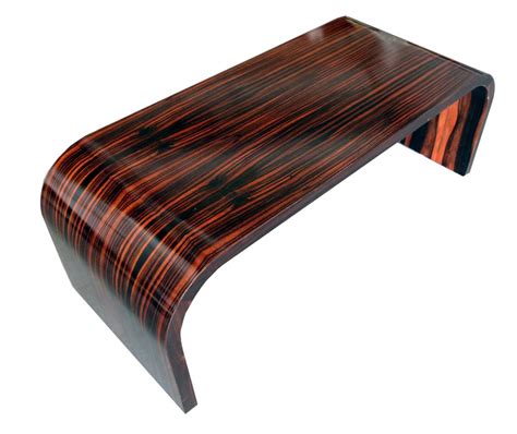 The table will be shipped insured. American Art Deco Macassar Ebony Coffee Table | Modernism