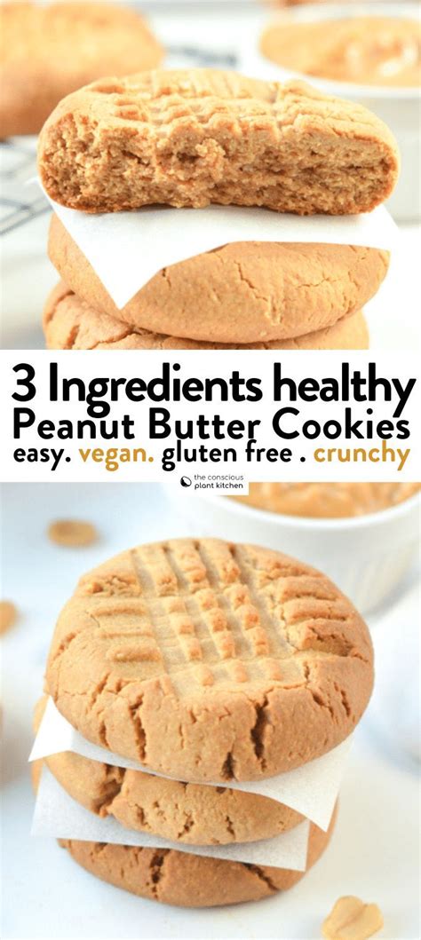 Jump to recipe 141 comments ». VEGAN 3/three INGREDIENTS PEANUT BUTTER COOKIES, healthy, easy gluten free crunc... - Yummy Recipes