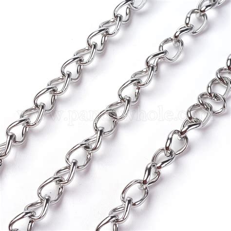 China Factory Ion Platingip 304 Stainless Steel Side Twisted Chains