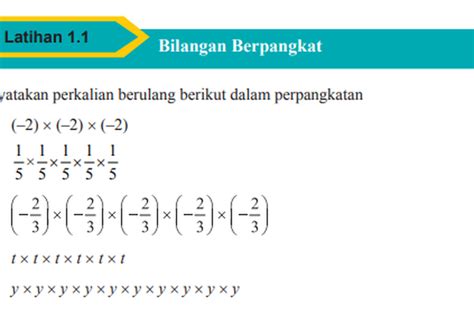 Kunci Jawaban Matematika Kelas Bilangan Berpangkat Halaman Latihan Bse Lengkap Cek