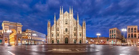 Night Piazza Del Duomo In Milan Italy Stock Photo Image Of Europe