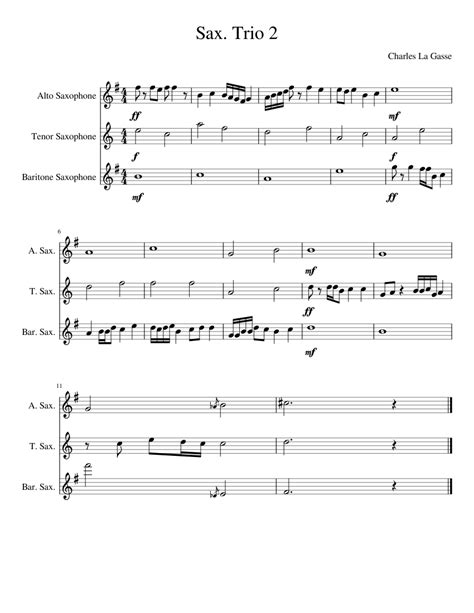 sax trio 2 sheet music for alto saxophone tenor saxophone baritone saxophone download free