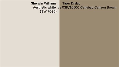 Sherwin Williams Aesthetic White SW 7035 Vs Tiger Drylac 038 16500