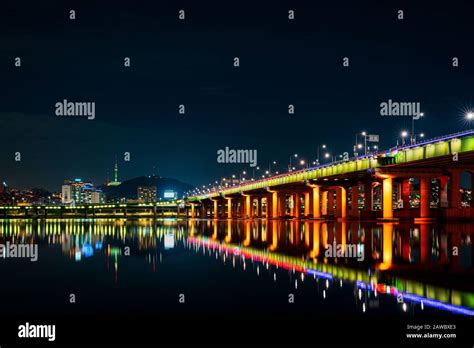 Bridges Punctuate The Skyline From The Rivers Eye View Along The Han