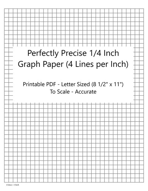 Perfectly Scaled And Precise Printable Graph Paper 14 Inch 4 Lines Per