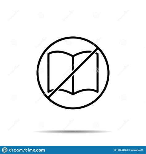 No Reading Book Icon Simple Thin Line Outline Vector Of Web Ban