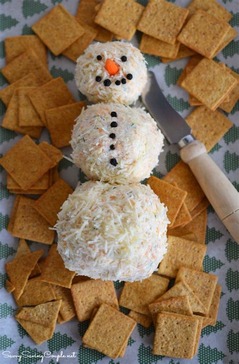 All about party decor, party supplies, favor, cake, and etc. Easy Snowman Cheese Ball Recipe ⋆ Savvy Saving Couple