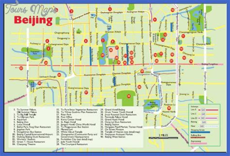 Beijing Map Tourist Attractions Map Travel Holiday Vacations