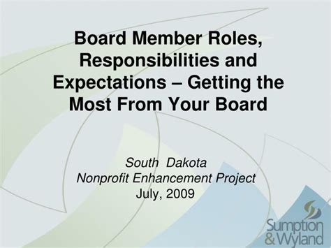 Ppt Board Member Roles Responsibilities And Expectations Getting