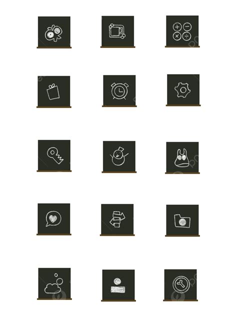 1111 Png Image Common Black And White Icon Set 11 Vector Material