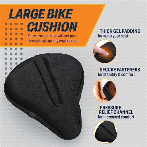 Buy Bikeroo Bike Seat Cushion Padded Gel Bike Seat Cover Compatible