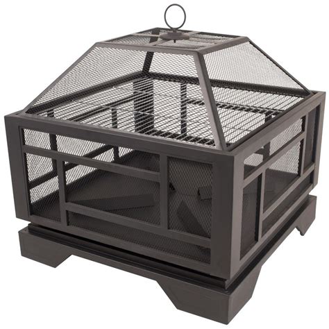 Deck fire pit fire pit table fire pit backyard propane fire pits home depot square fire pit fire pit ring fire pit designs modern pergola. Pleasant Hearth Solus 26 in. Square Steel Fire Pit in ...