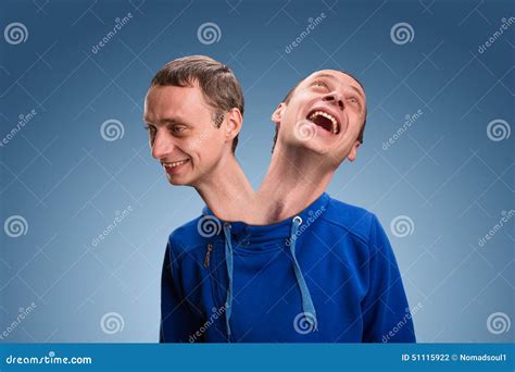 Man With Two Heads Stock Photo Image Of Emotional Mental 51115922