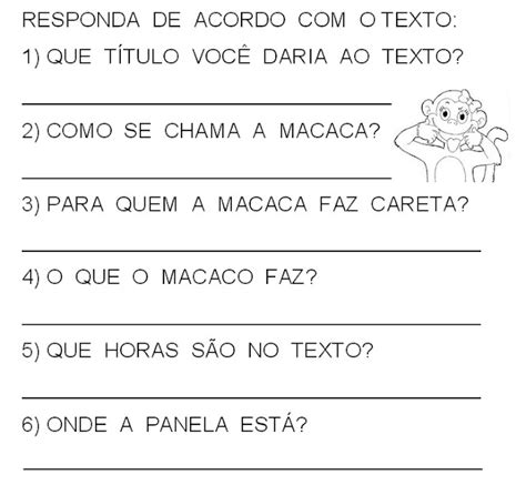 Blog Professor Zezinho Atividades Com InterpretaÇÃo De Texto