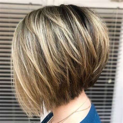 Stacked Bob With Wispy Layers Modern Bob Hairstyles Stacked Bob
