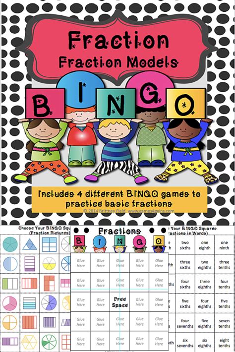 Fraction Bingo Gives You Not One But Four Different Fraction Bingo