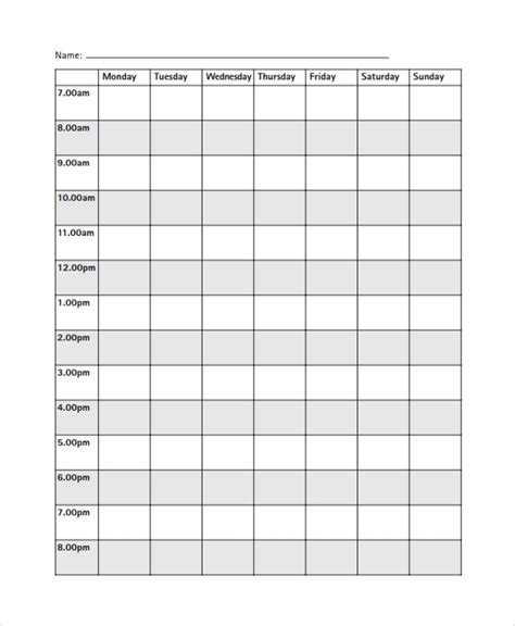 Exam Revision Timetable Template Create A Revision With Blank Revision