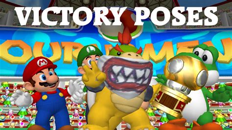 Mario Power Tennis All Character Trophy Celebrations Hd