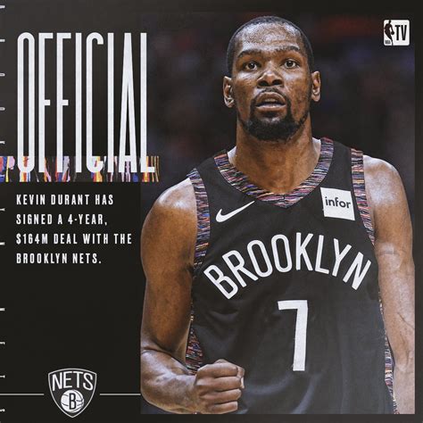 7 with nets instead of 35. Kevin Durant is really, officially a Net | Scoopnest