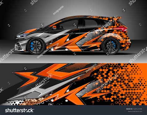 Racing Car Wrap Design Vector Graphic Stock Vector Royalty Free