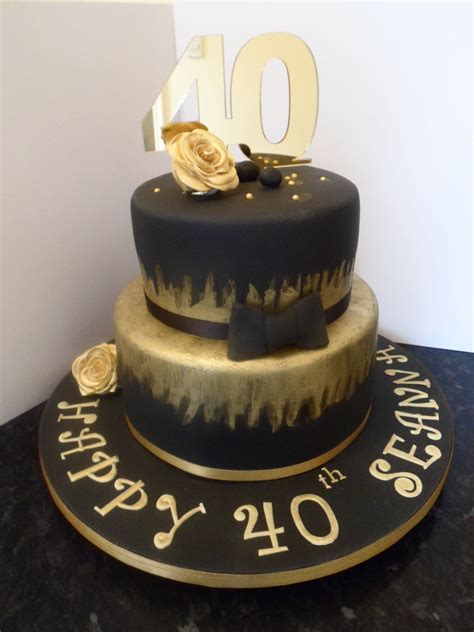 Black And Gold Birthday Cake Designs Birthday Cards