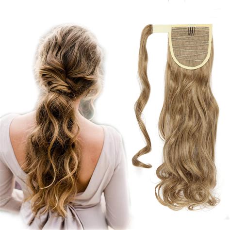 S Noilite Curly Wavy Wrap Around On Ponytail Hair Extension Clip In