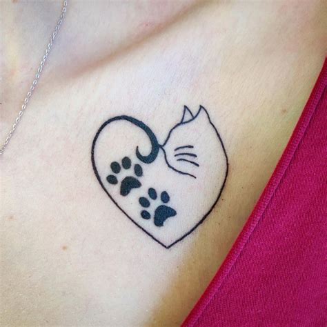 Cat Heart Tattoo Cat Paw Tattoos Cat Tattoo Designs Paw Tattoo
