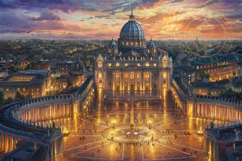 Vatican Sunset Limited Edition Art Thomas Kinkade Galleries Of New