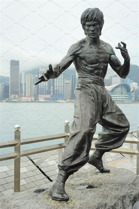 Bruce Lee Statue Hong Kong By Joyt On Creativemarket Lamma Island Avenue Of Stars Asian