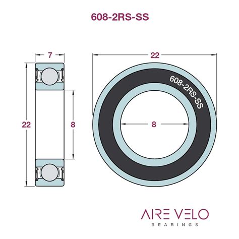 608 2rs Ss Stainless Airevelo Bearings