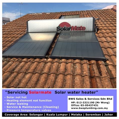 It saves lots of money on sunny days and works particularly well especially for malaysia's weather. SOLARMATE Solar Water Heater Service & Repair @Low Price