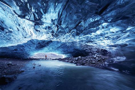 Blue Ice Cave In Vatnajokull Glacier Iceland Photograph By Cavan Images
