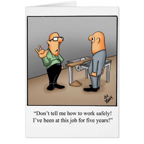 Work Safety Greeting Card Humor Blank Zazzle Com