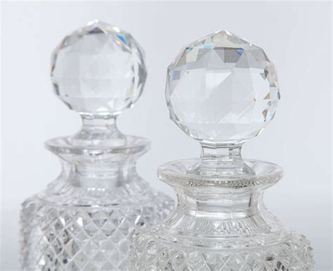 Cut Crystal Decanters With Faceted Stoppers For Sale At 1stdibs
