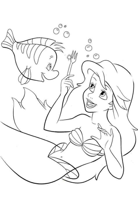 Arielle Ausmalbilder Disney Prinzessinnen Malvorlagen Mermaid Amonrm Cz