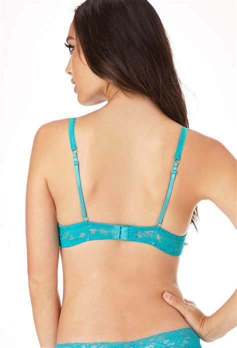 Lyst Forever Ultra Lace Push Up Bra In Blue
