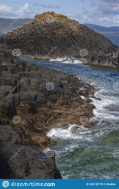 Basalt Rock Formation Staffa Scotland Stock Photo Image Of