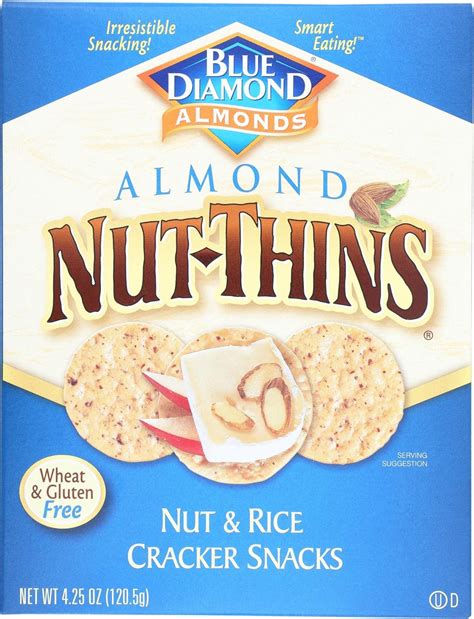 Blue Diamond Nut Thins Almond Case Of 12 425 Oz Gluten Free