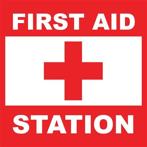 First Aid Station Sign 8 X 8 Ebay