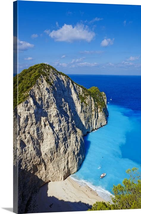 Greece Ionian Islands Zante Island Shipwreck Beach Wall Art Canvas