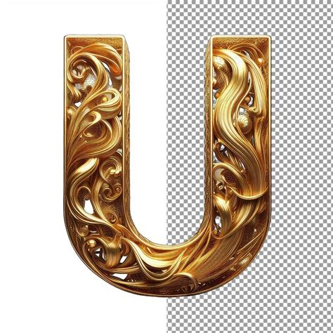 Letras Douradas Luxuosas Em 3d PSD Premium
