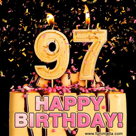 Happy 97th Birthday Cake  And Video With Sound Free Download